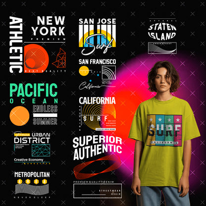 175+ Premium Typography T-Shirt Design Bundle –  Digital Download. 100% Editable Files (PNG, SVG, AI).