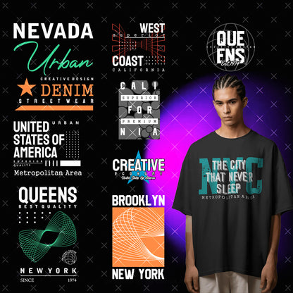 175+ Premium Typography T-Shirt Design Bundle –  Digital Download. 100% Editable Files (PNG, SVG, AI).